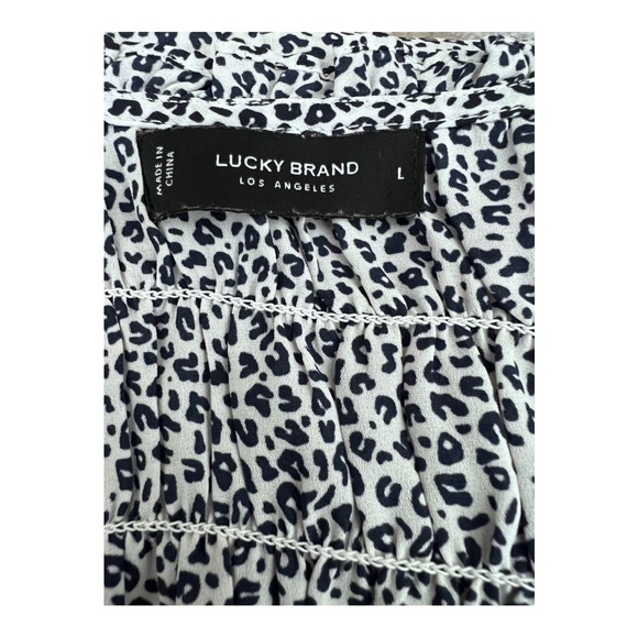Lucky Brand Leopard Printed Sleeveless Tunic Top Large - Picture 7 of 7